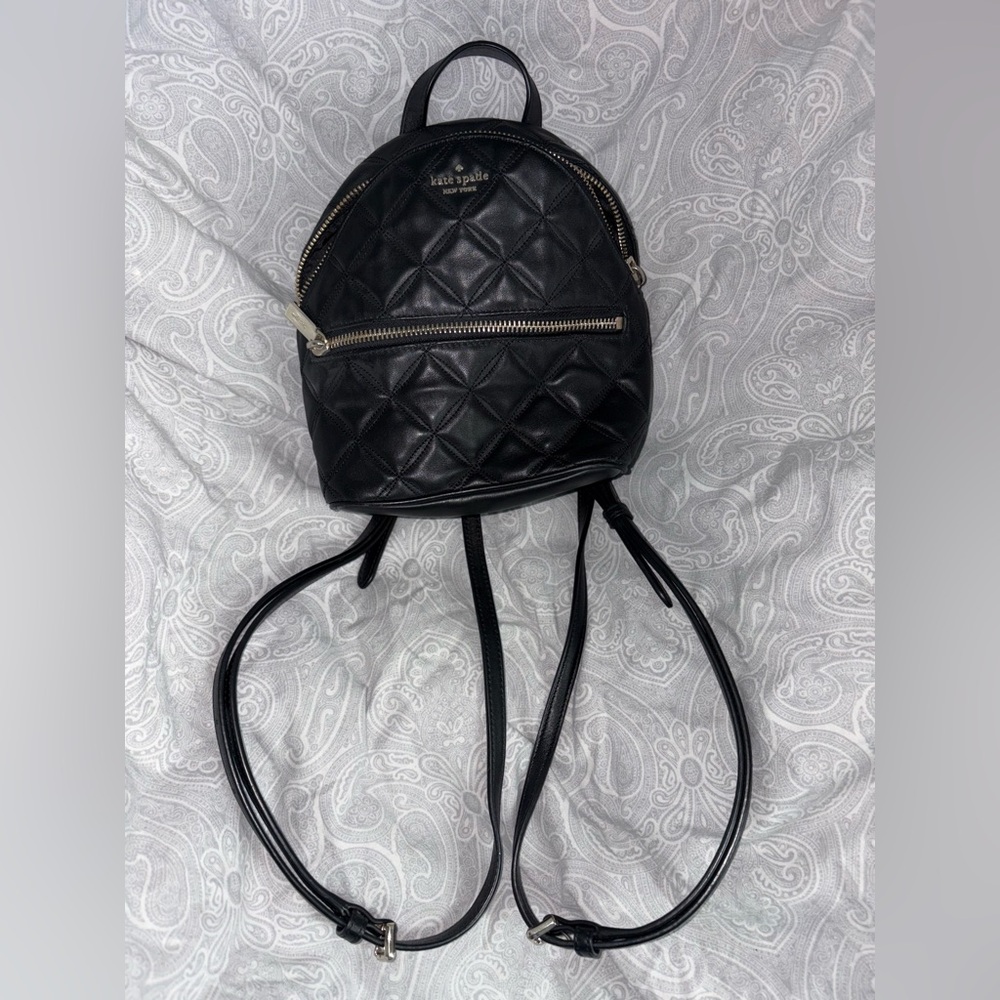 Kate Spade Quilted Black Backpack